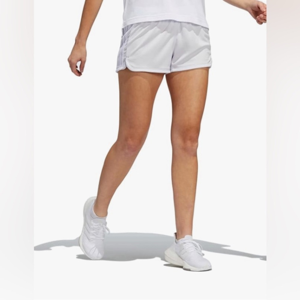 Adidas Women’s Pacer 3-Stripes Shorts, Dash Grey, 1X